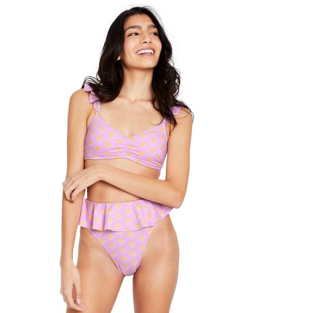 NWT Stoney Clover Lane x Target flutter heart bikini bottom
